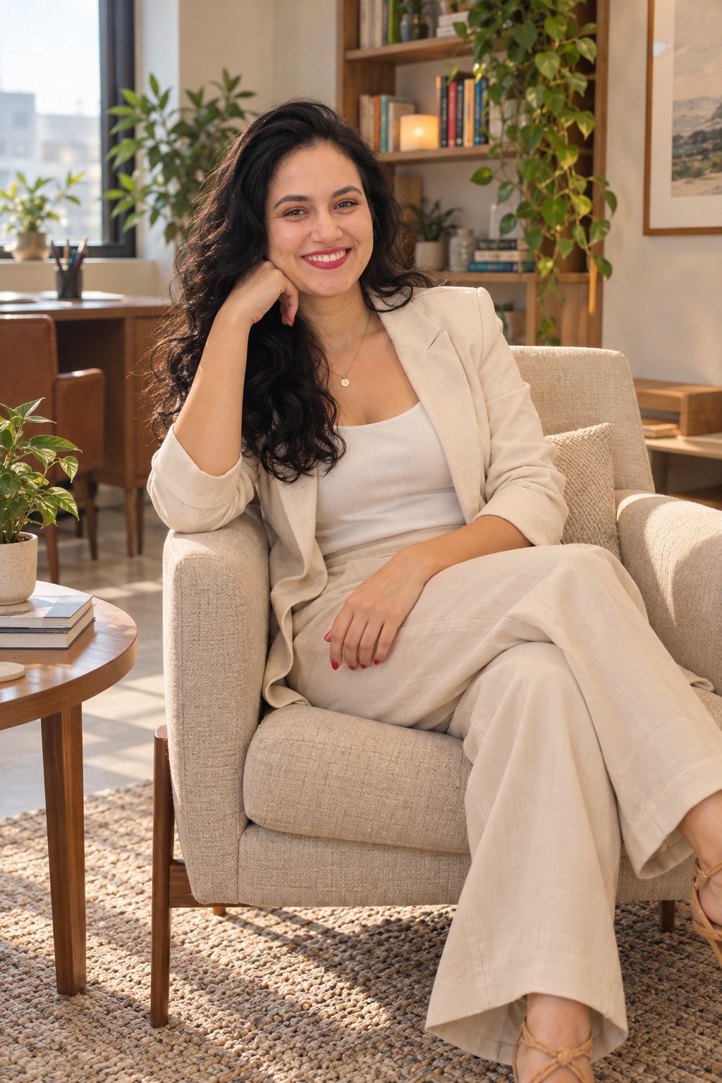 Alstrela Fernandes em seu consultório